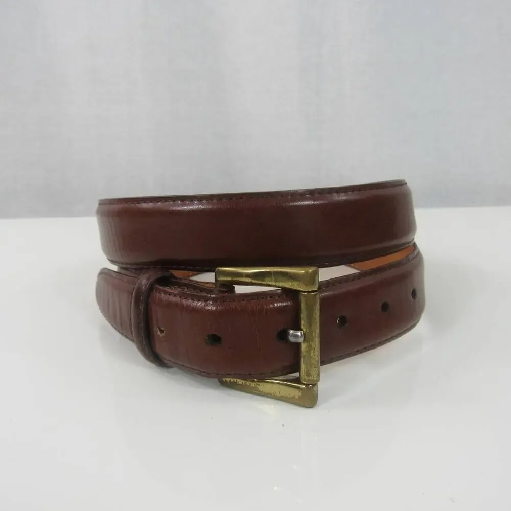 Martin Dingman Men's 90/36 Brown Glazed Cowhide Leather Belt